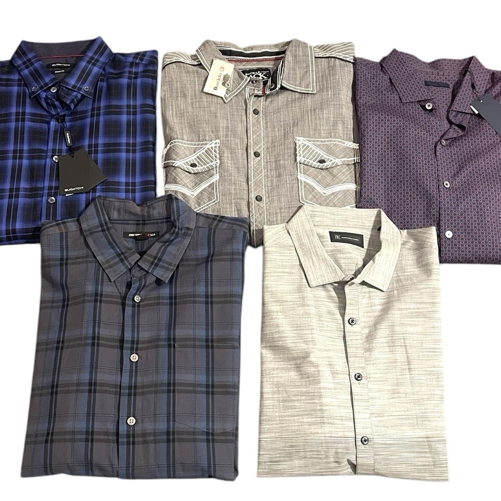 Men's Assorted Designer Button-Up Shirts — NWT & Used